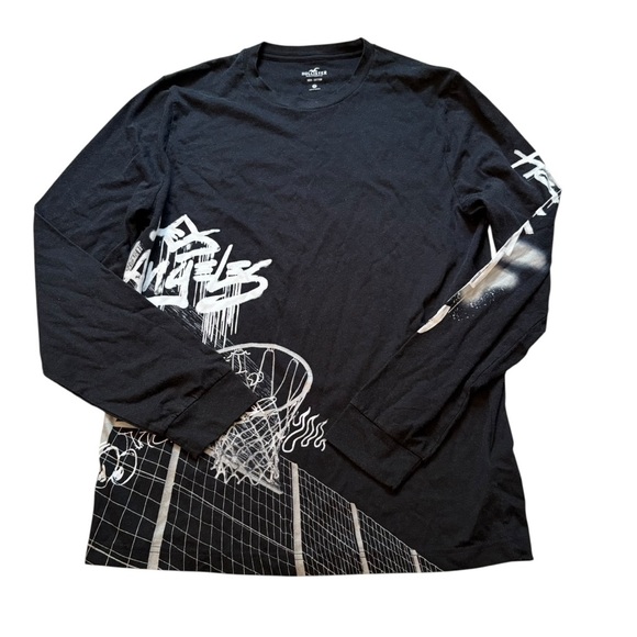 NWT, Hollister Men's Black White Graffiti
Graphic L/S Cotton T Shirt, Sz M - Picture 3 of 16
